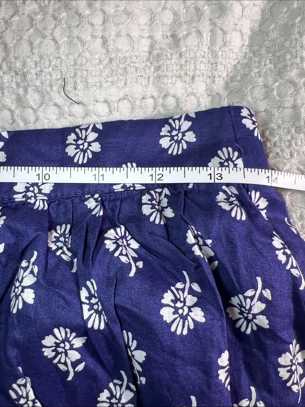 J. Crew Royal Blue Floral Tiered Midi Skirt size S